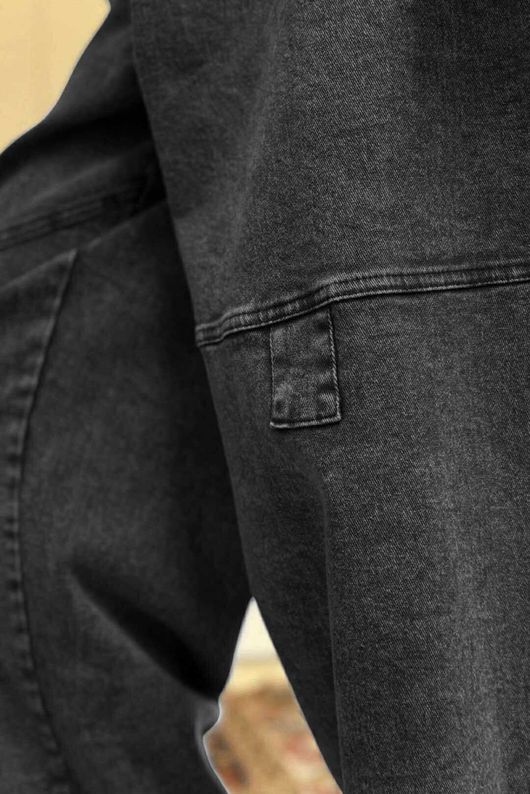 Duran Tab Barrel Leg Jean Black Denim 